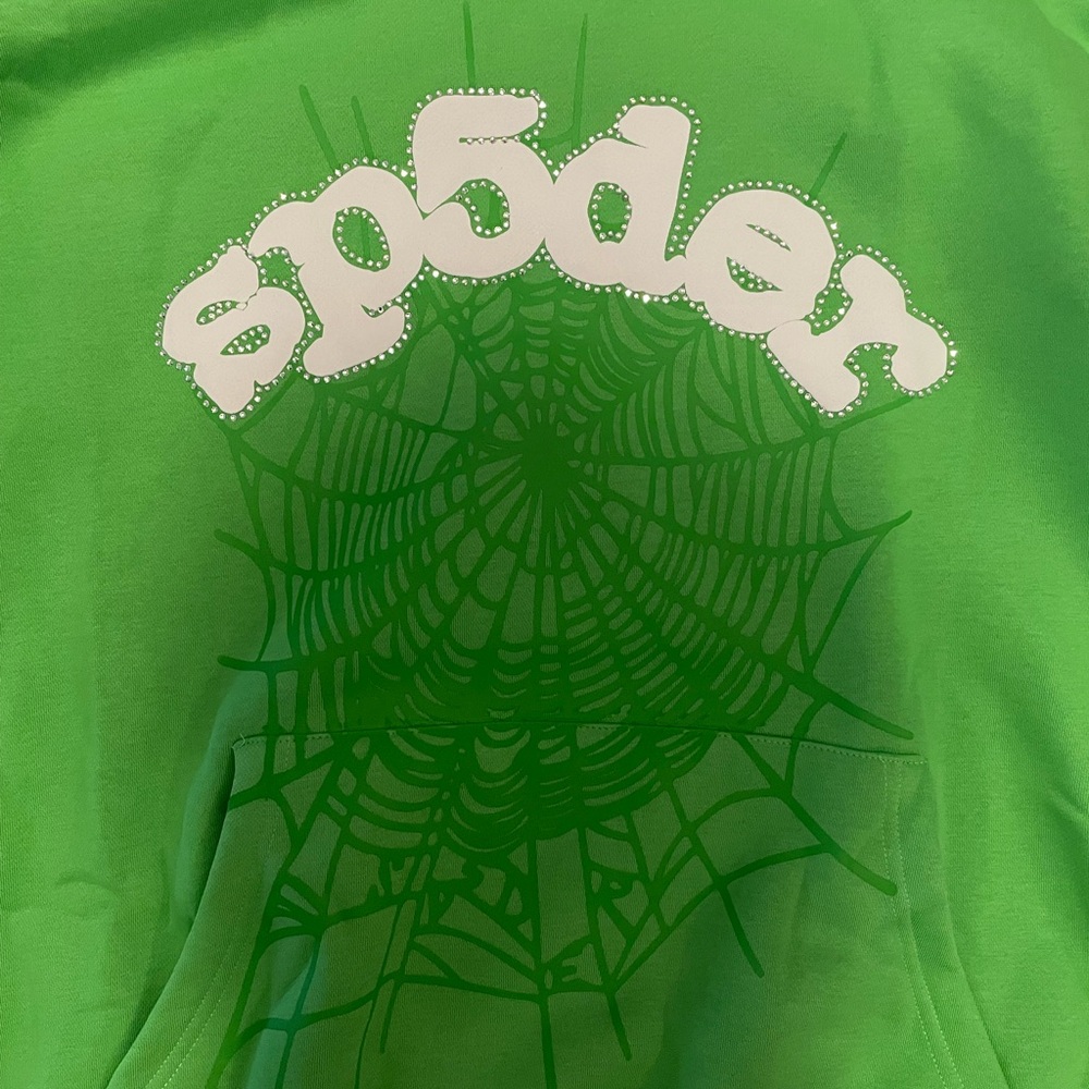 spider hoodie medium green - Picture 3 of 4
